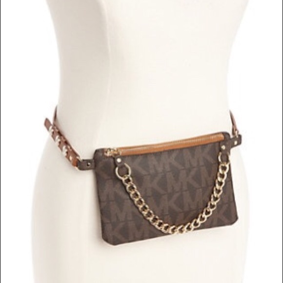 Michael kors Pull Chain Belt Bag brown size XL - Picture 2 of 15
